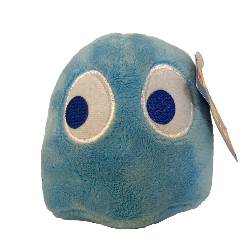 Authentic INKY Ms. Pacman 4" Blue Ghost‎ Plush by Toy Factory Bandai Namco NWT